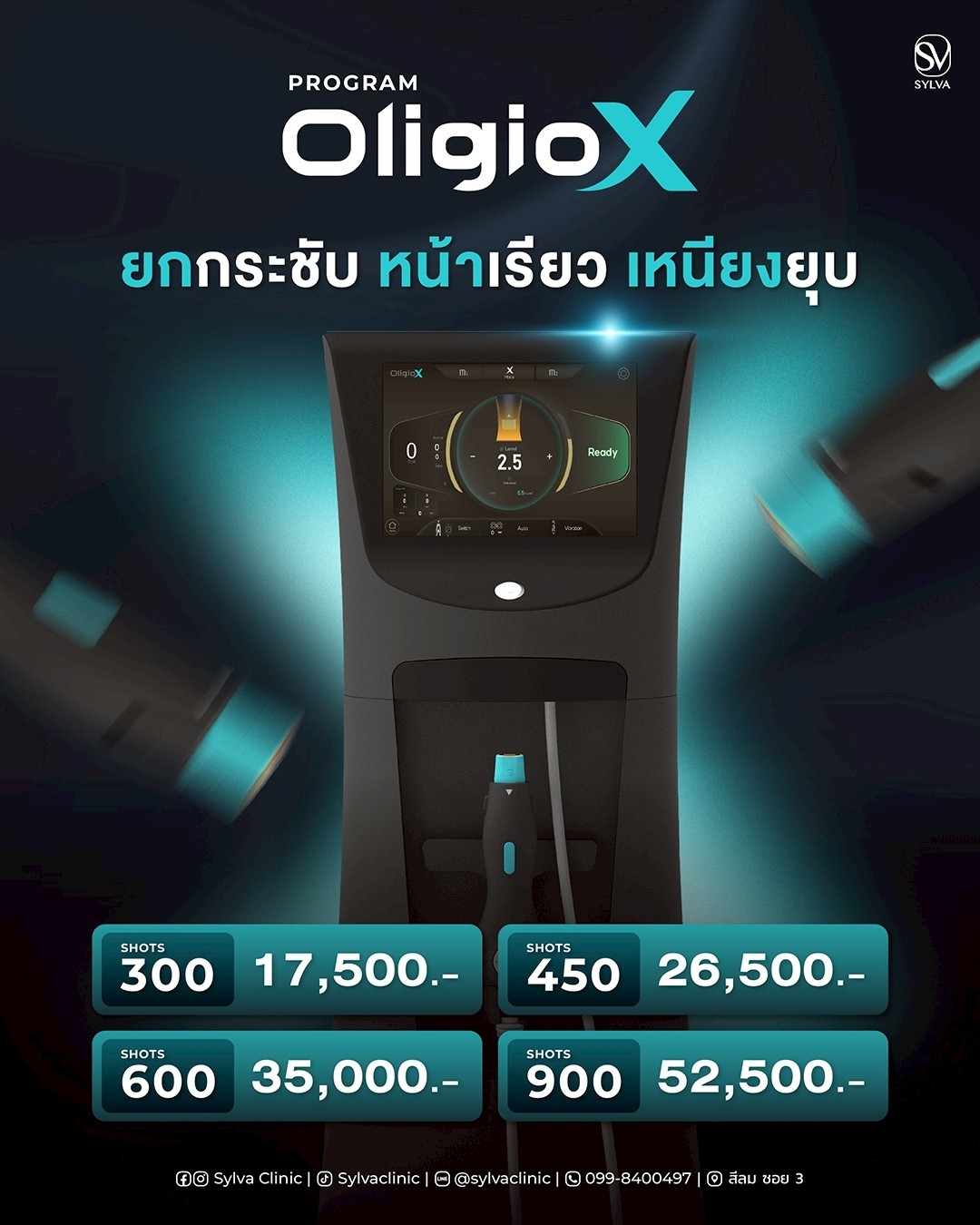 โปรแกรม Oligio X ยกกระชับ หน้าเรียว เหนียงยุบ · Sylva Clinic