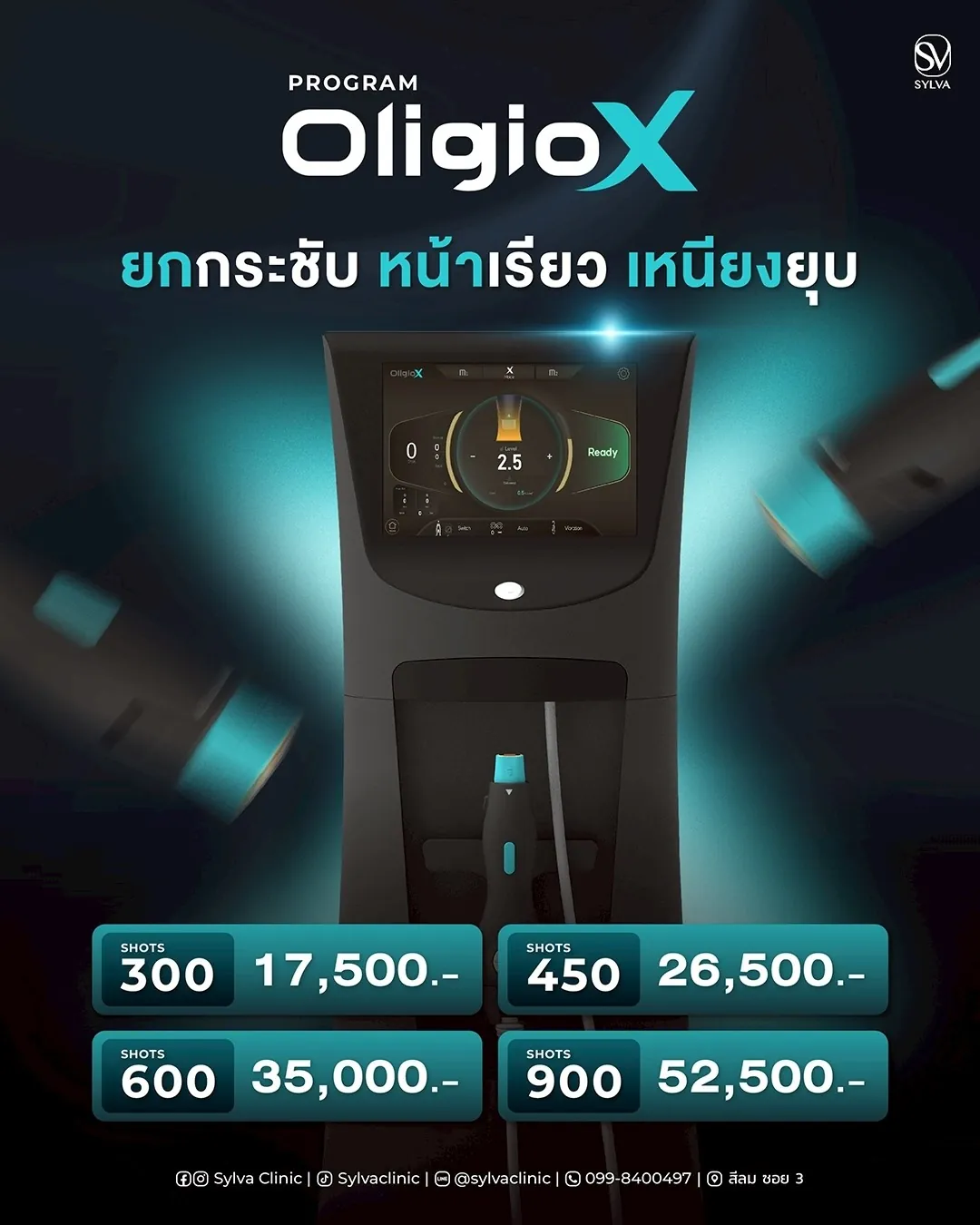 โปรแกรม Oligio X ยกกระชับ หน้าเรียว เหนียงยุบ · Sylva Clinic